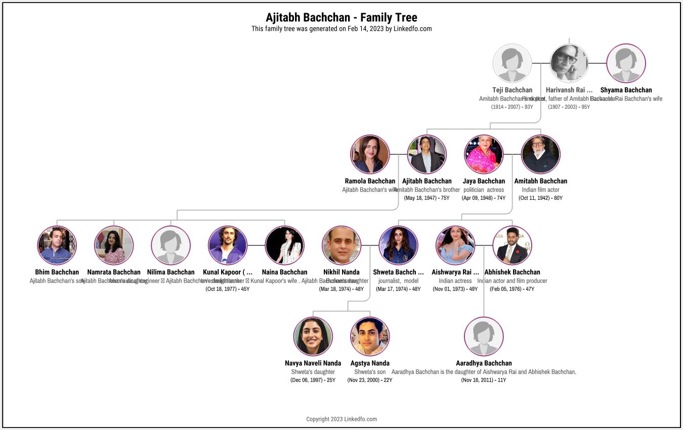 Ajitabh Bachchan's Family Tree