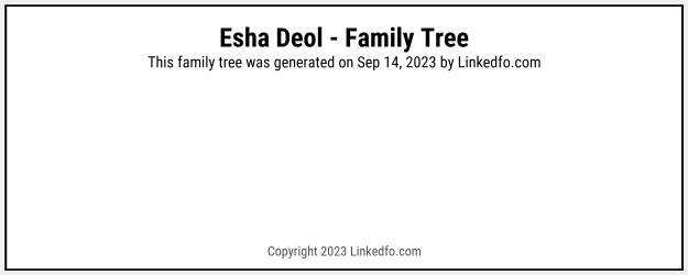 Esha Deol's Family Tree