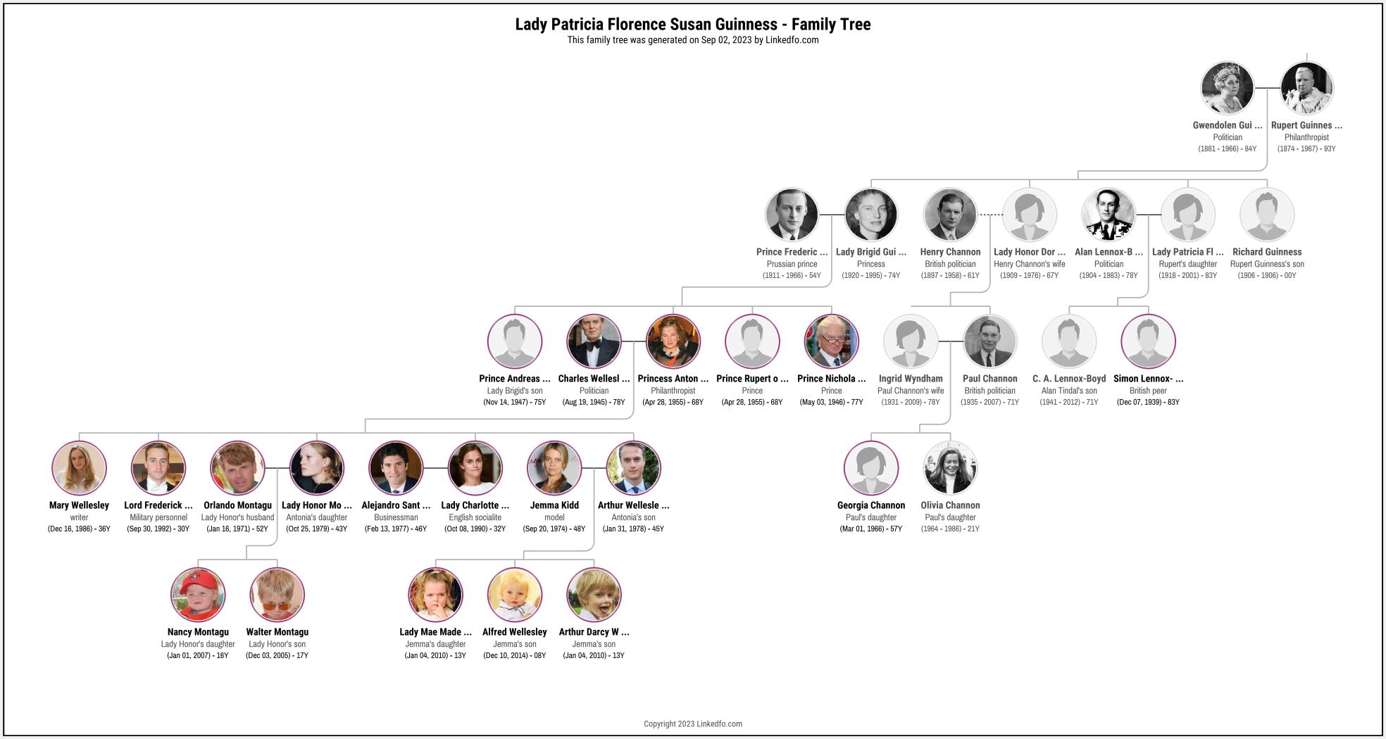 Lady Patricia Florence Susan Guinness's Family Tree