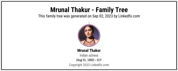 Mrunal Thakur's Family Tree
