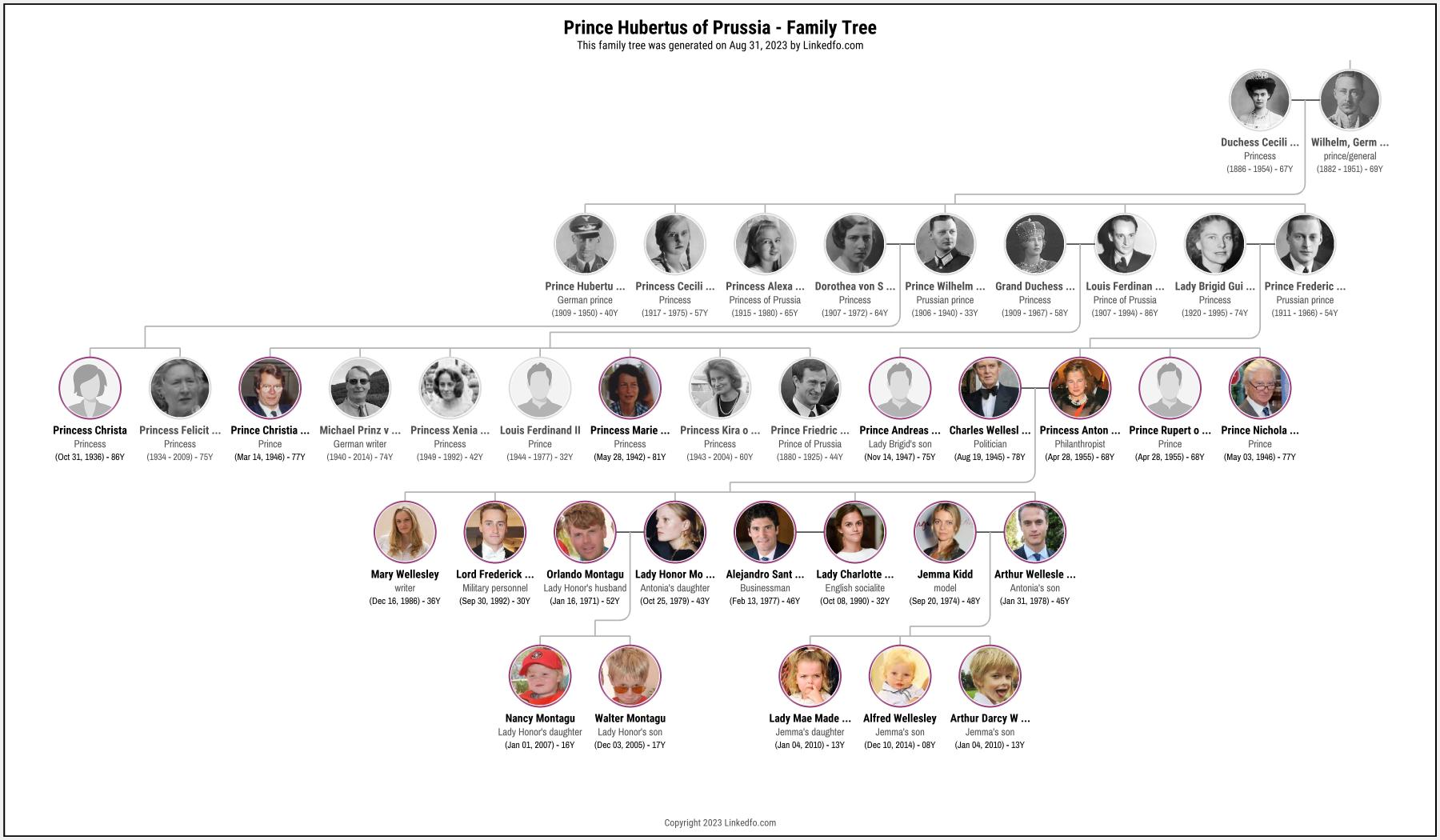 Prince Hubertus of Prussia's Family Tree