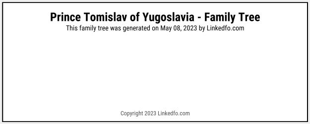 Prince Tomislav of Yugoslavia's Family Tree