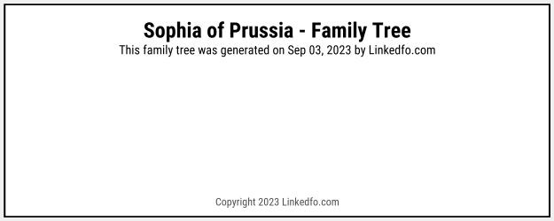 Sophia of Prussia's Family Tree