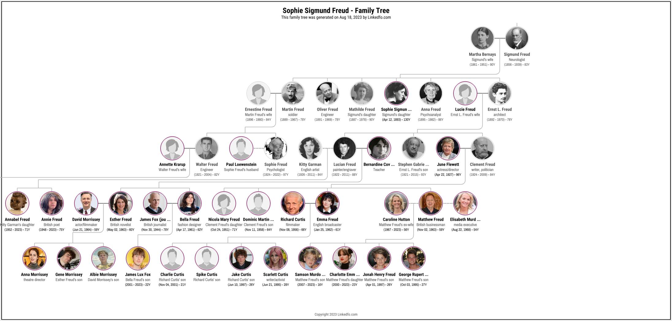 Sophie Sigmund Freud's Family Tree