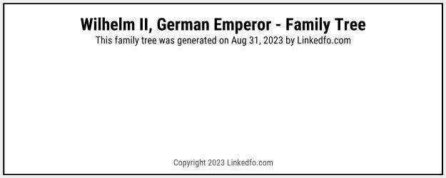 Wilhelm II, German Emperor's Family Tree